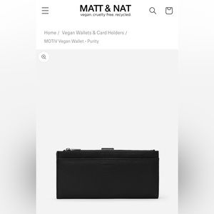 Matt and Nat black vegan leather wallet. Excellent condition.
